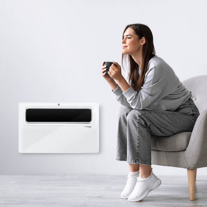 Trotec Επιτοίχιος & Επιδαπέδιος Θερμοπομπός 1500W με LCD Οθόνη, Ρυθμιζόμενο Θερμοστάτη & Χρονοδιακόπτη